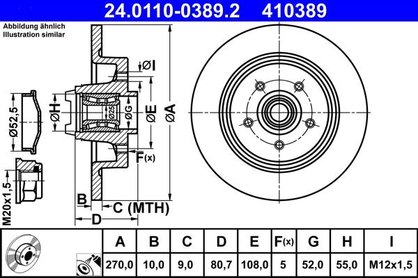 ATE 24.0110-0389.2 - Тормозной диск unicars.by