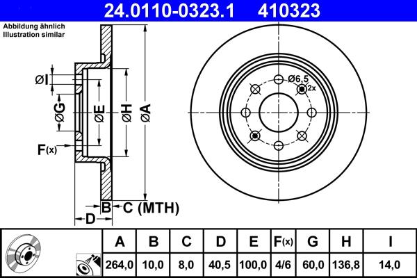 ATE 24.0110-0323.1 - Тормозной диск unicars.by