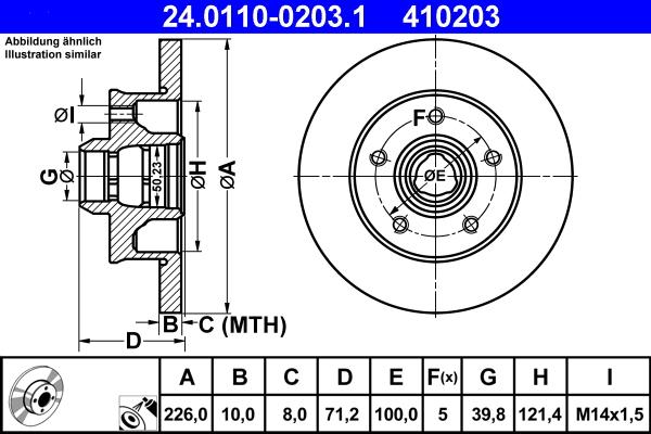 ATE 24.0110-0203.1 - Тормозной диск unicars.by