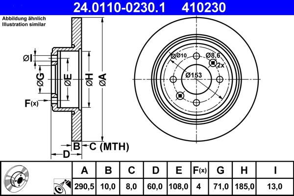 ATE 24.0110-0230.1 - Тормозной диск unicars.by