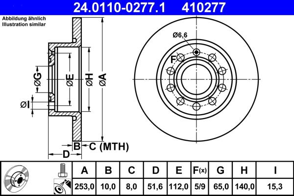 ATE 24.0110-0277.1 - Тормозной диск unicars.by