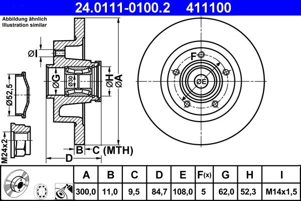 ATE 24.0111-0100.2 - Тормозной диск unicars.by