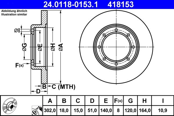 ATE 24.0118-0153.1 - Тормозной диск unicars.by