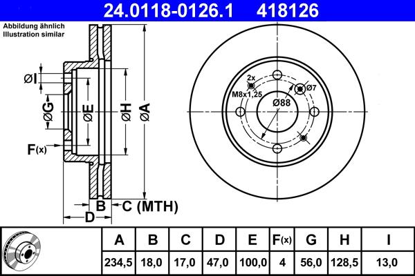 ATE 24.0118-0126.1 - Тормозной диск unicars.by