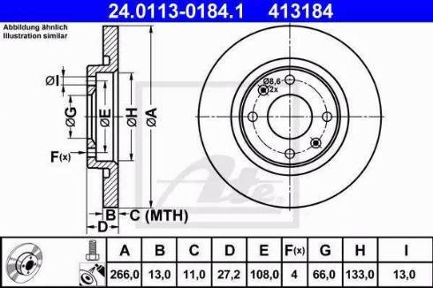 Alpha Brakes HTP-PE-014 - Тормозной диск unicars.by