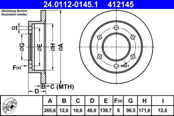 ATE 24.0112-0145.1 - Тормозной диск unicars.by