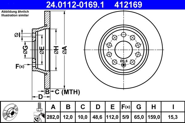 ATE 24.0112-0169.1 - Тормозной диск unicars.by