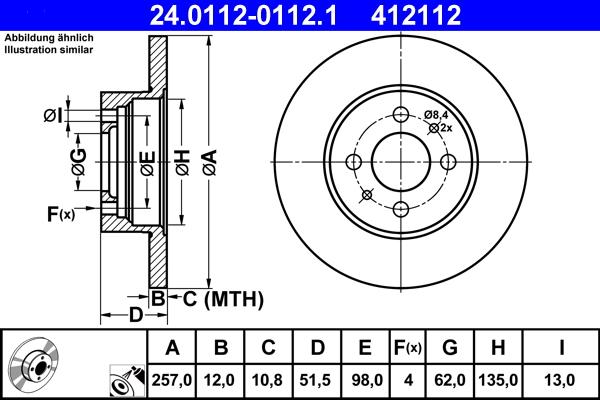 ATE 24.0112-0112.1 - Тормозной диск unicars.by