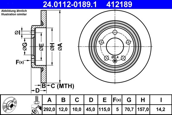 ATE 24.0112-0189.1 - Тормозной диск unicars.by