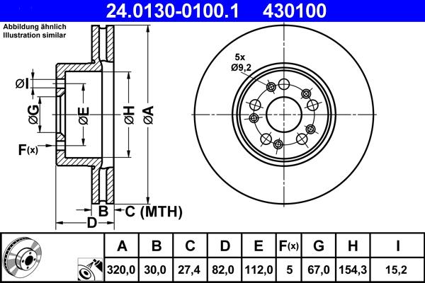 ATE 24.0130-0100.1 - Тормозной диск unicars.by