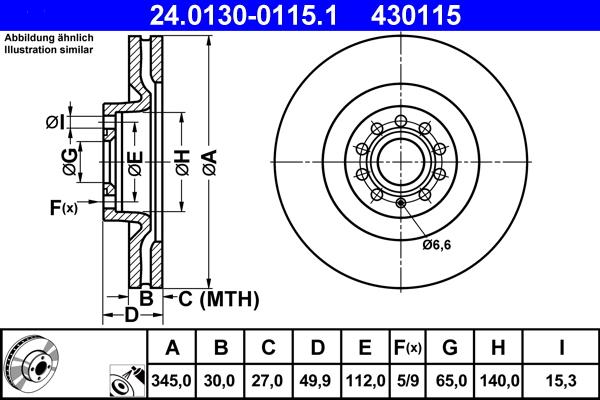 ATE 24.0130-0115.1 - Тормозной диск unicars.by