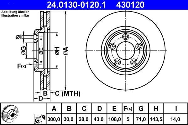 ATE 24.0130-0120.1 - Тормозной диск unicars.by