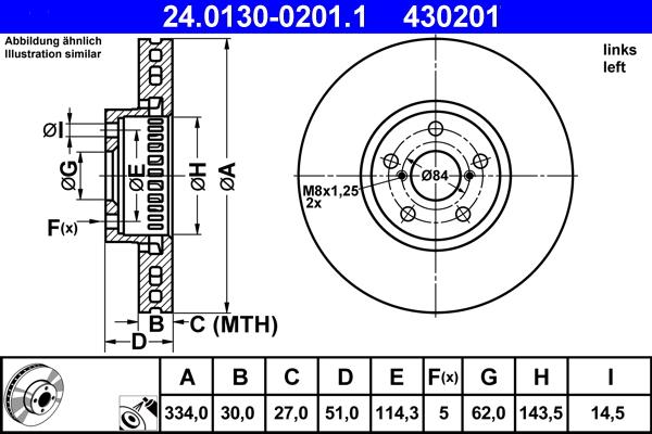 ATE 24.0130-0201.1 - Тормозной диск unicars.by