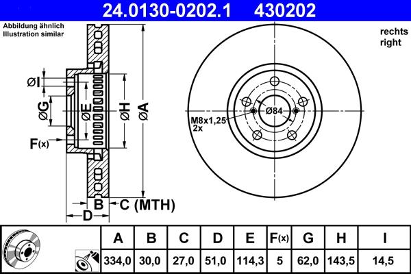 ATE 24.0130-0202.1 - Тормозной диск unicars.by