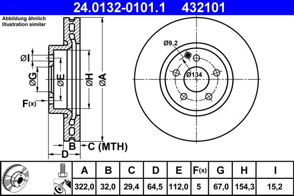 ATE 24.0132-0101.1 - Тормозной диск unicars.by