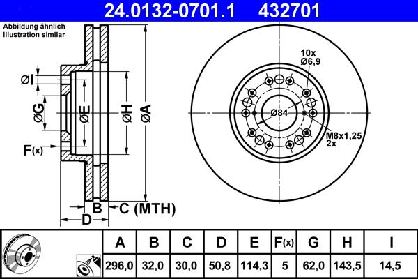 ATE 24.0132-0701.1 - Тормозной диск unicars.by