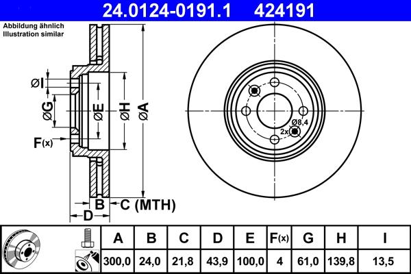 ATE 24.0124-0191.1 - Тормозной диск unicars.by