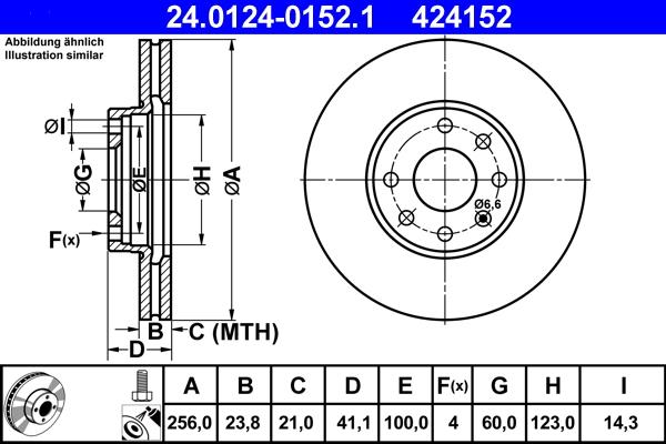 ATE 24.0124-0152.1 - Тормозной диск unicars.by