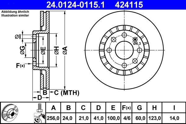 ATE 24.0124-0115.1 - Тормозной диск unicars.by