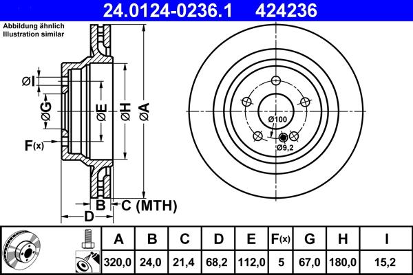 ATE 24.0124-0236.1 - Тормозной диск unicars.by