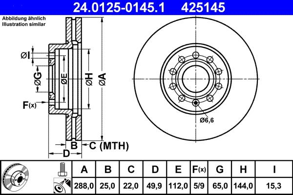 ATE 24.0125-0145.1 - Тормозной диск unicars.by