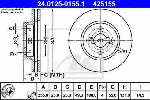 Alpha Brakes HTP-TY-134 - Тормозной диск unicars.by