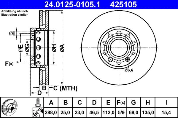 ATE 24.0125-0105.1 - Тормозной диск unicars.by