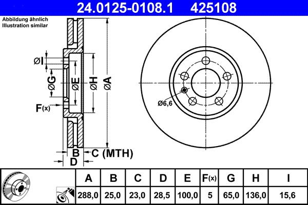 ATE 24.0125-0108.1 - Тормозной диск unicars.by