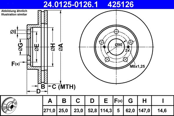 ATE 24.0125-0126.1 - Тормозной диск unicars.by