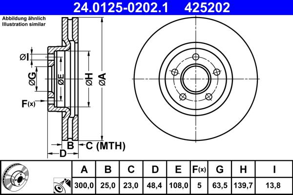 ATE 24.0125-0202.1 - Тормозной диск unicars.by