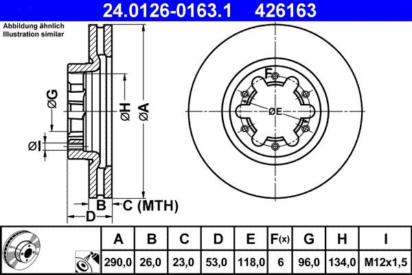 ATE 24.0126-0163.1 - Тормозной диск unicars.by