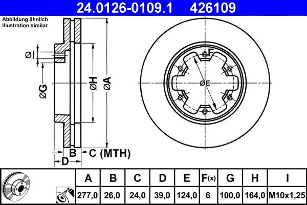 ATE 24.0126-0109.1 - Тормозной диск unicars.by