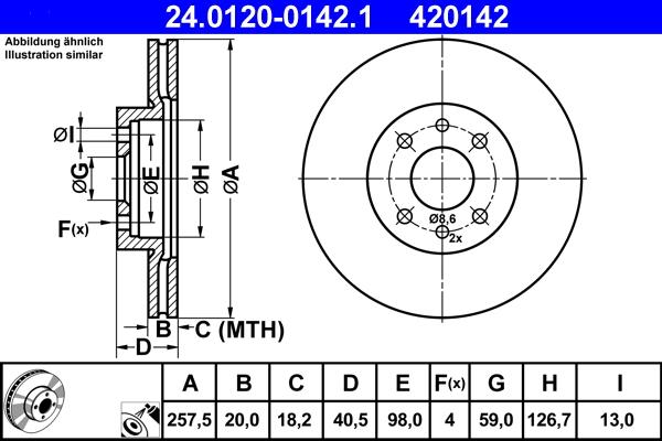 ATE 24.0120-0142.1 - Тормозной диск unicars.by