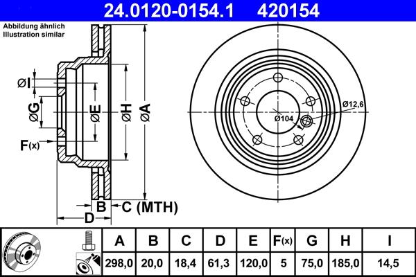 ATE 24.0120-0154.1 - Тормозной диск unicars.by