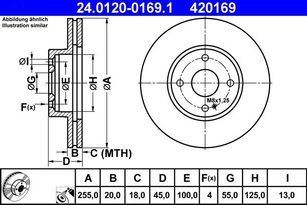 ATE 24.0120-0169.1 - Тормозной диск unicars.by