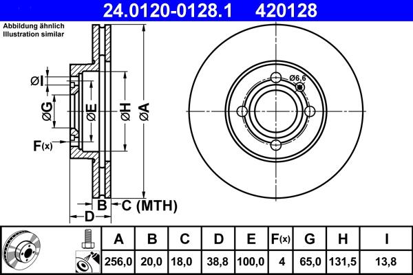 ATE 24.0120-0128.1 - Тормозной диск unicars.by