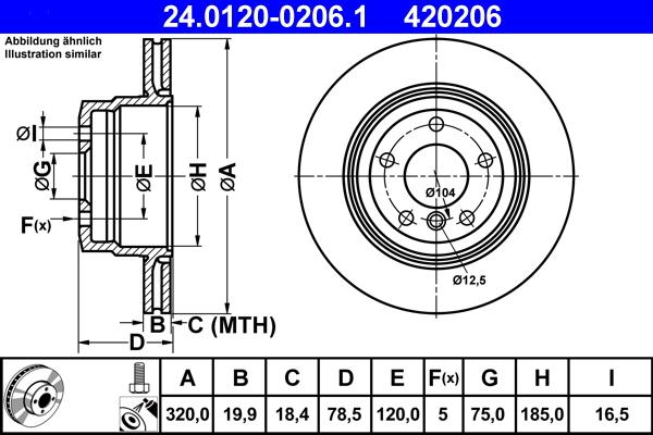 ATE 24.0120-0206.1 - Тормозной диск unicars.by