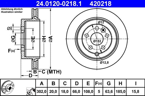 ATE 24.0120-0218.1 - Тормозной диск unicars.by