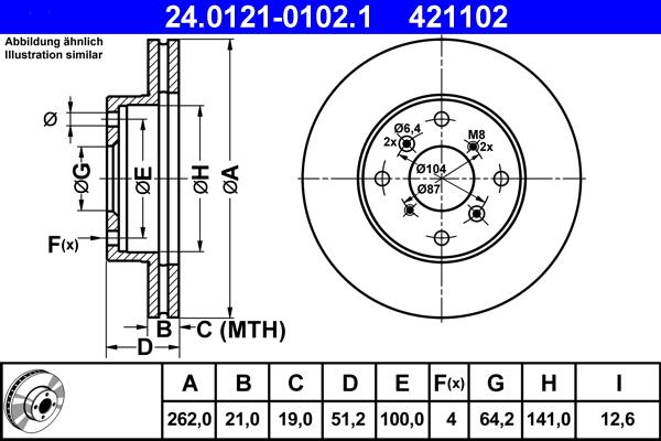 ATE 24.0121-0102.1 - Тормозной диск unicars.by