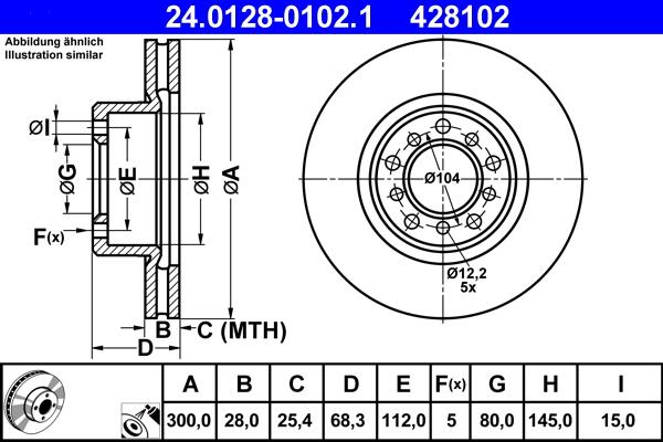 ATE 24.0128-0102.1 - Тормозной диск unicars.by