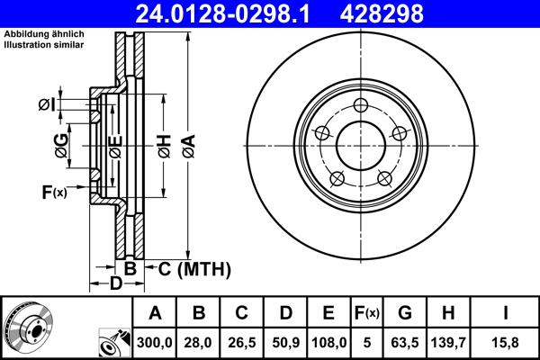 ATE 24.0128-0298.1 - Тормозной диск unicars.by