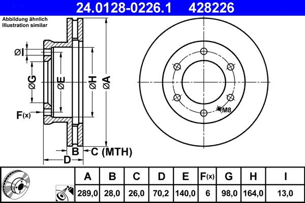 ATE 24.0128-0226.1 - Тормозной диск unicars.by