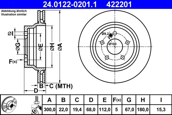 ATE 24.0122-0201.1 - Тормозной диск unicars.by