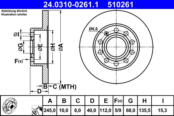 ATE 24.0310-0261.1 - Тормозной диск unicars.by