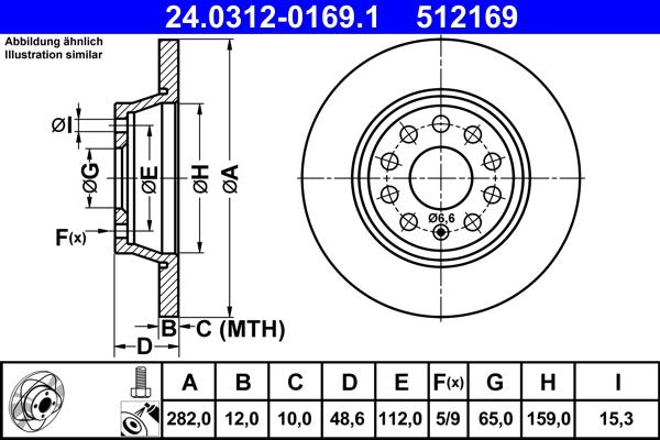 ATE 24.0312-0169.1 - Тормозной диск unicars.by