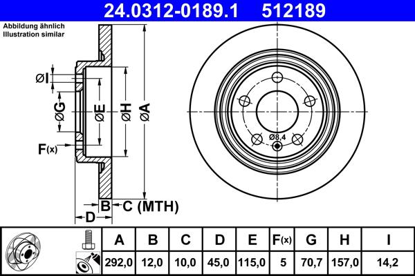 ATE 24.0312-0189.1 - Тормозной диск unicars.by