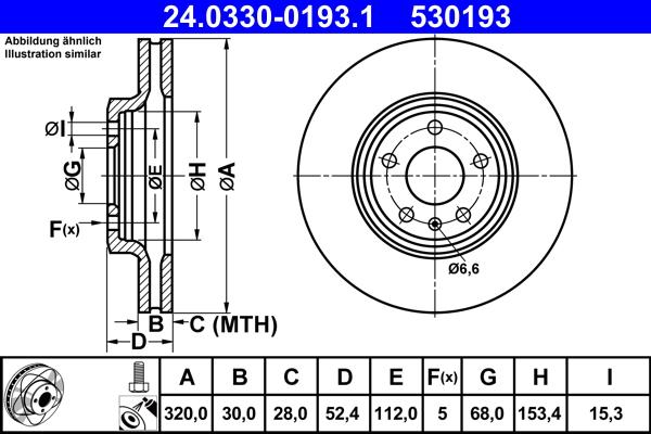 ATE 24.0330-0193.1 - Тормозной диск unicars.by