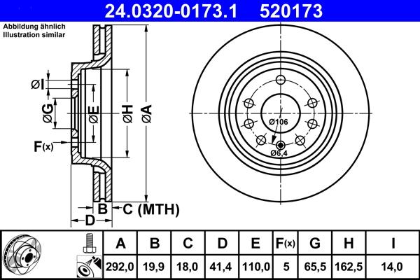 ATE 24.0320-0173.1 - Тормозной диск unicars.by