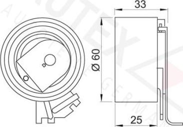 Autex 641954 - Натяжной ролик, зубчатый ремень ГРМ unicars.by
