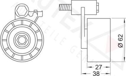 Autex 641802 - Натяжной ролик, зубчатый ремень ГРМ unicars.by